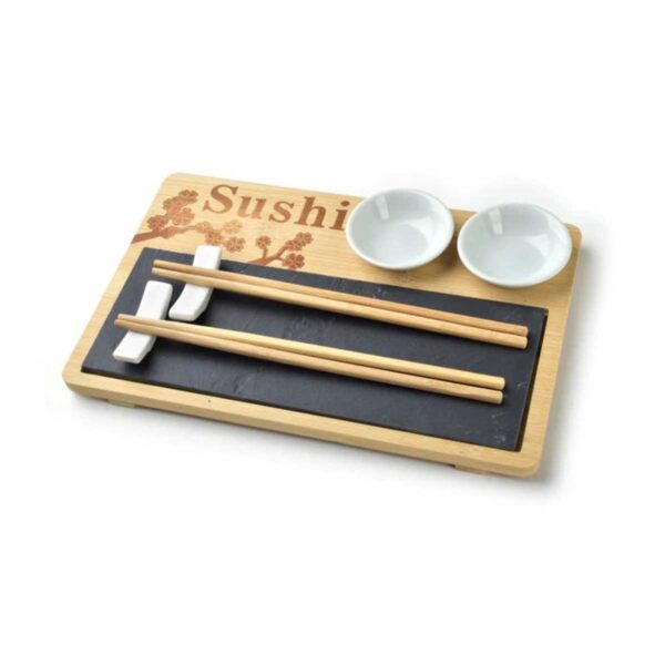Zestaw do sushi dla 2 osób – deski, pałeczki, miseczki - obrazek 6