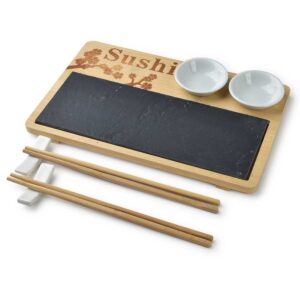 Zestaw do sushi dla 2 osób – deski, pałeczki, miseczki